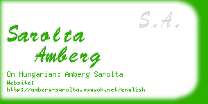 sarolta amberg business card